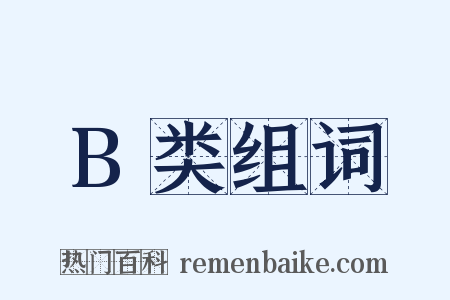 B类组词是什么意思的图片